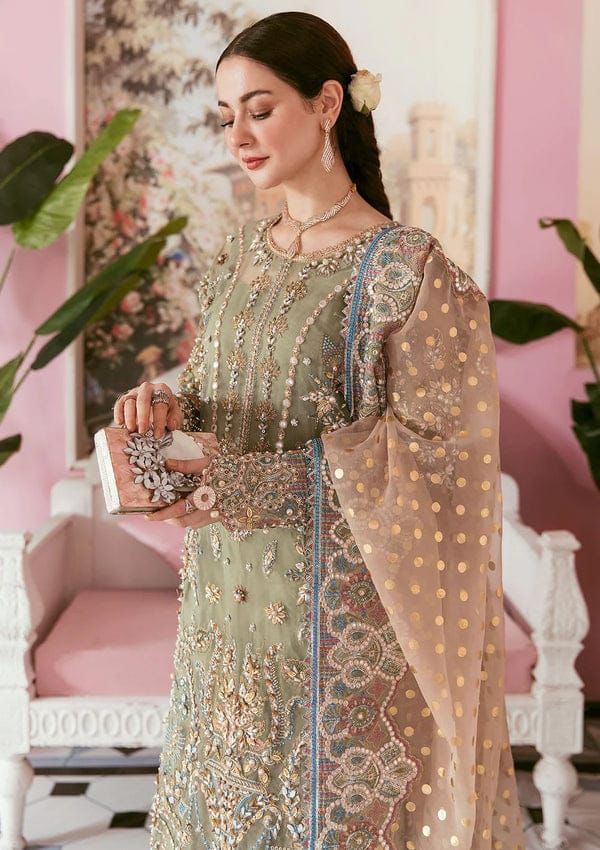 Organza Embroidered &amp; Sequence Luxury Unstitched 3PC