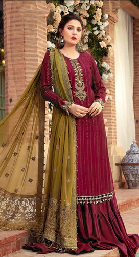 Chiffon Embroidered Sequence Unstitched 3PC