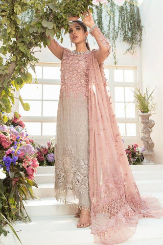 Chiffon Embroidered & 3D Working Luxury Unstitched 3PC