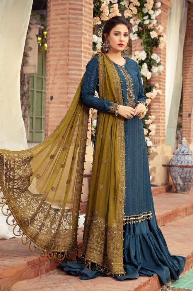 Chiffon Embroidered Sequence Unstitched 3PC