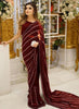 Luxury Embroidered Chiffon Saree. Unstitched Elegance by Ahsans.shop.
