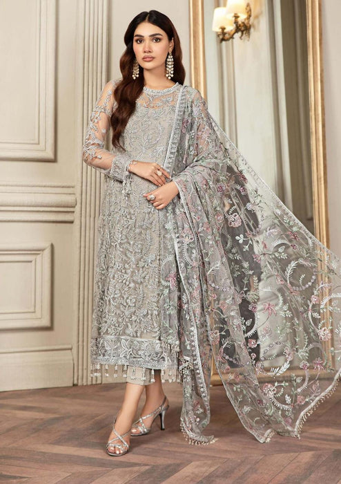 Net Embroidered Hand Embellished Luxury Unstitched 3pc