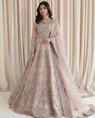 Brand Ahsans.S- Maxi Net Embroidered Sequence Hand Embellished Luxury Unstitched 3PC