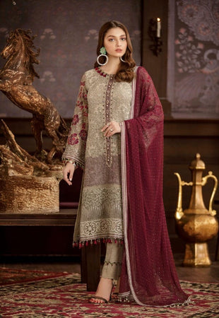 Chiffon Embroidered Formal Unstitched 3pc