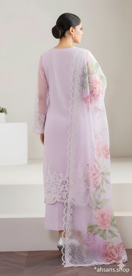 Organza Embroidered Sequence unstitched 3pc