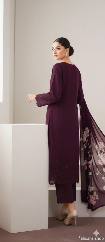 Organza Embroidered Sequence unstitched 3pc