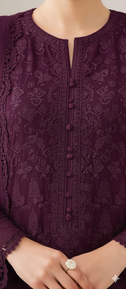 Organza Embroidered Sequence unstitched 3pc