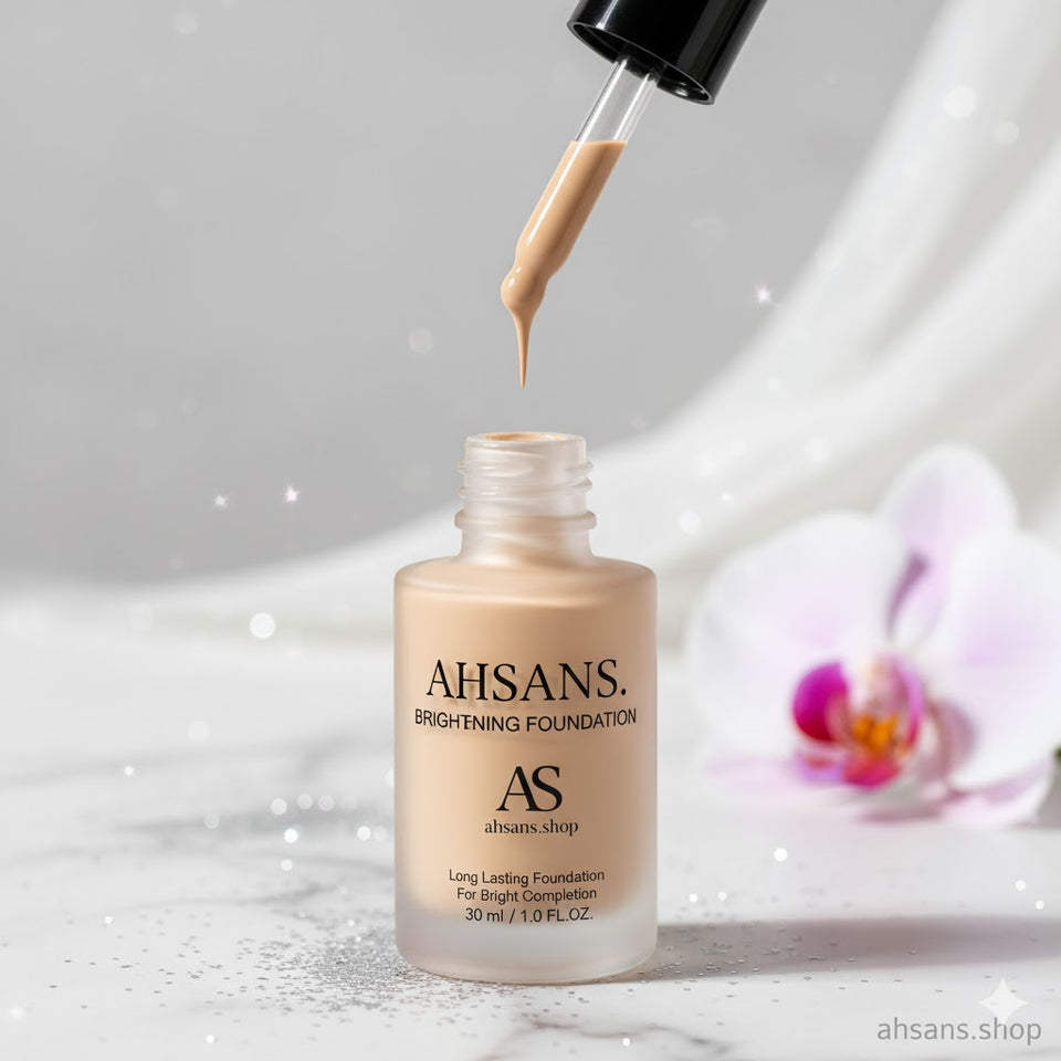 AHSANS. Brightening Foundation: Long Lasting Perfection (30ml) | Zero Side Effects.