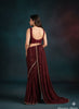 Luxury Embroidered Chiffon Saree. Unstitched Elegance by Ahsans.shop.