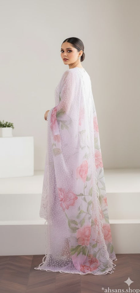 Organza Embroidered Sequence unstitched 3pc